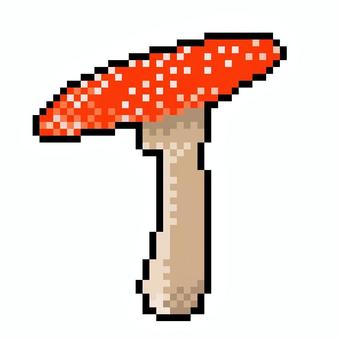 ドット絵のベニテングダケ ドット絵のベニテングダケ きのこ,ピクセルアート,ドット絵,ゲーム,アイテム,秋,食べ物,ベニテングダケ,アイコンのイラスト素材