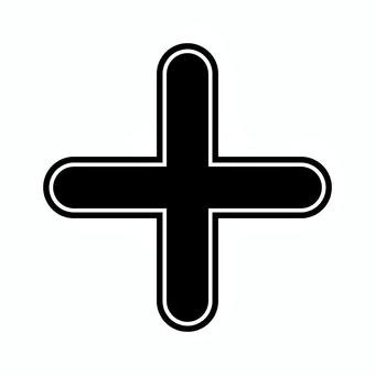 プラスアイコン_黒 プラス,マーク,アイコン,足す,増加,加算,黒,追加,シンプル,単体のイラスト素材