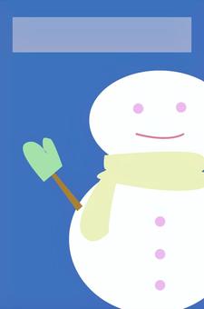 パステル雪ダルマの小説背景 冬,雪ダルマ,可愛い,パステル,マフラー,手袋,防寒具,小枝,小説,背景のイラスト素材