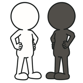 お互い睨み合う人 対立,衝突,敵対,怒り,威圧,人間関係,競争,圧力,心理,ストレスのイラスト素材