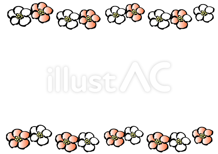 枠 花,秋枠,フレームのイラスト素材