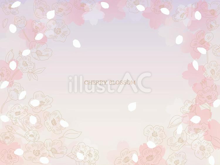 桜のおしゃれな背景素材 桜,花,春のイラスト素材