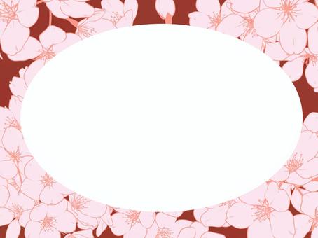 桜のフレームイラスト