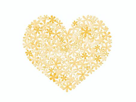 Flower heart A yellow, , JPG and PNG