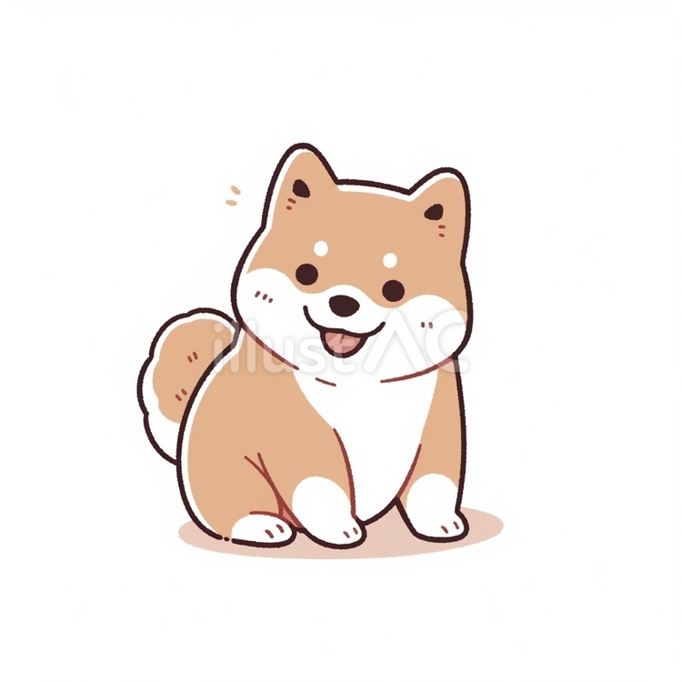笑顔が可愛い柴犬 柴犬,ワンコ,犬のイラスト素材