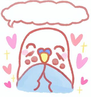 Sekisei parakeet (happy), JPG Sekisei parakeet (happy), thank you, parakeet, please, JPG