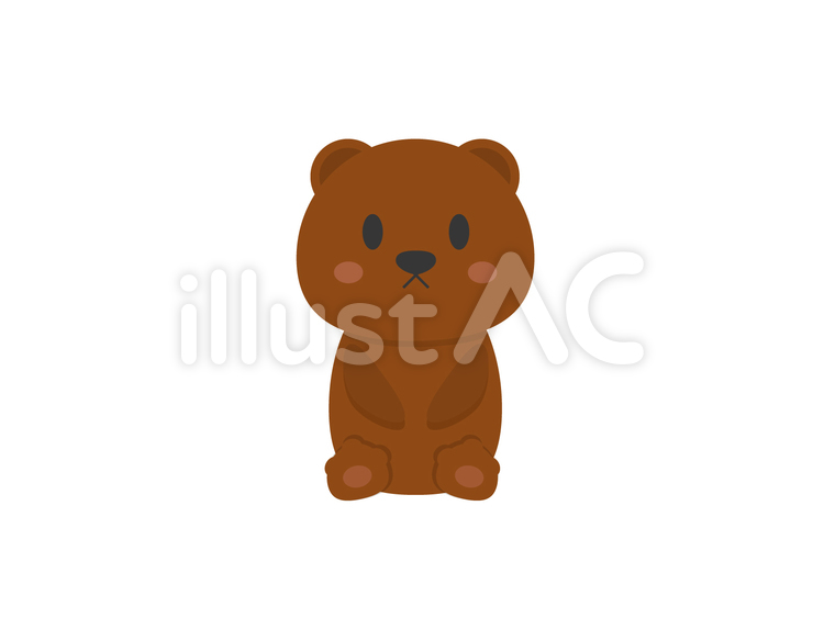クマ　単体　イラスト クマ,動物,かわいいのイラスト素材
