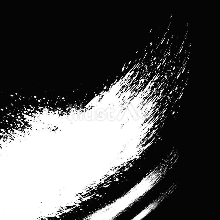 白黒のインクペイントスクエア背景 インク,ペイント,モノクロのイラスト素材