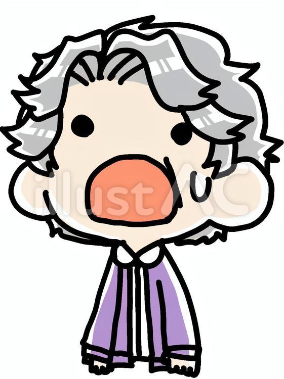 あっけにとられるおばあさん あっけ,呆気,おばあさんのイラスト素材