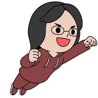 飛ぶ人 飛ぶ,飛翔,出発,スタート,スーパーマン,出動,主婦,女,普段着,日常のイラスト素材