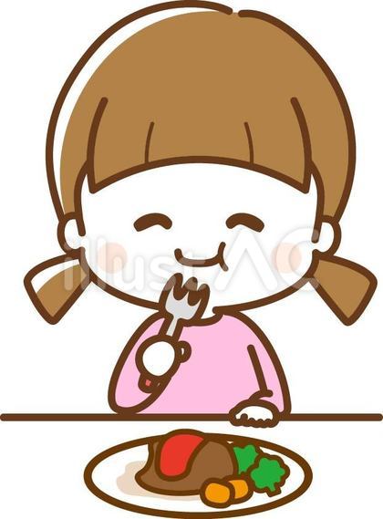食事をする女の子