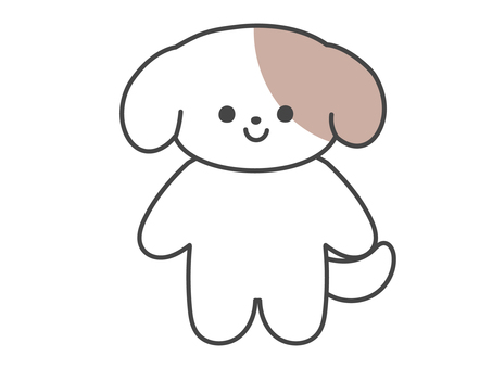 笑顔のかわいい犬のキャラクター 犬,キャラクター,全身,ぬいぐるみ,かわいい,動物,立っている,笑顔,ベクター,イラストのイラスト素材