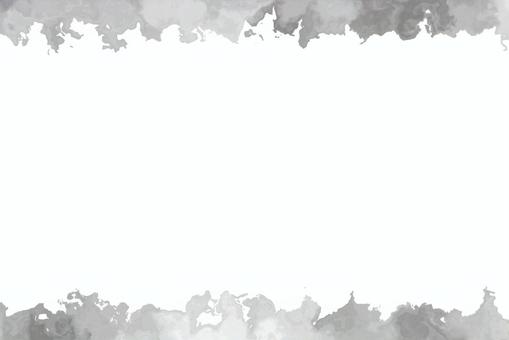 モノクロのマーブル上下フレーム マーブル,抽象的,アブストラクト,フレーム,枠,背景,壁紙,モノクロ,白,グレーのイラスト素材