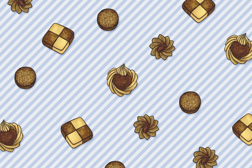 背景　クッキー　02 背景,クッキー,サブレ,ビスケット,スイーツ,お菓子,おやつ,間食,甘味,おしゃれのイラスト素材
