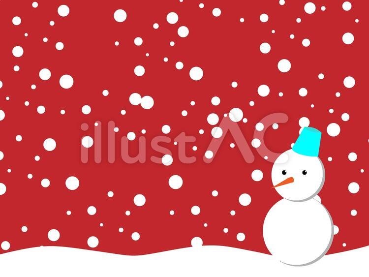 雪だるまの背景素材イラスト - No: 1720035／無料イラスト/フリー素材なら「イラストAC」