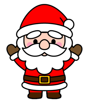 #3494かわいいサンタクロース サンタクロース,サンタ,クリスマス,冬,かわいい,イラスト,キャラクター,子供向け,幼児向け,赤い服のイラスト素材