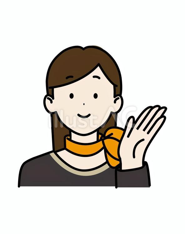 受付の女性2こちら 受付,女性,女のイラスト素材
