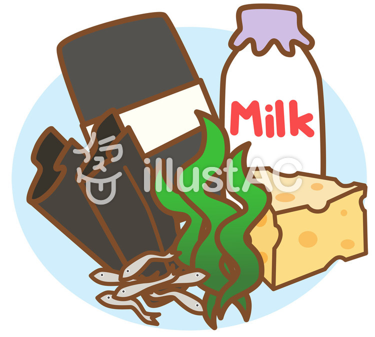基礎食品群 2群 乳製品 海藻イラスト No 無料イラストなら イラストac