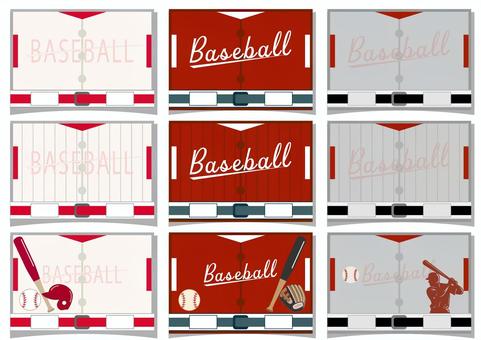 野球■ユニフォーム型のメッセージカード赤