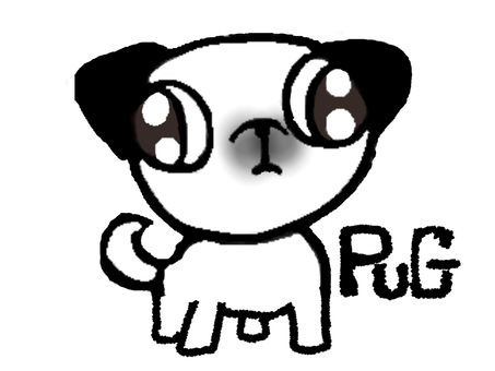 standing pug, , JPG and PNG