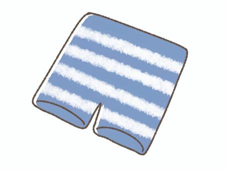 腹巻きパンツ（ブルー） 腹巻きパンツ,腹巻き,パンツ,パジャマ,部屋着,ルームウェア,寝巻き,夜着,冷え予防,寒さ対策のイラスト素材