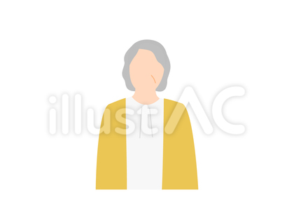 初老の女性_正面