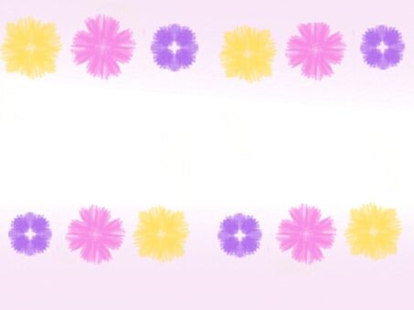 シンプルな花のイラスト 花,ピンク,紫,黄色,シンプル,背景,ぼかし,柔らかいのイラスト素材