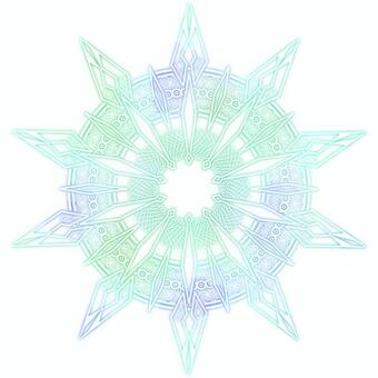 魔法陣 魔法陣,魔法,紋章,グラデーション,白,青,黄緑色のイラスト素材