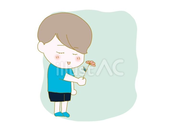 花を差し出す 花,渡す,男性のイラスト素材