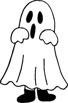 ハロウイン　おばけ ハロウイン,衣装,仮装,おばけ,可愛いのイラスト素材