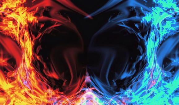 Fantastic flames of blue and red 02, JPG Fantastic flames of blue and red 02, inflammation, fire, image, JPG