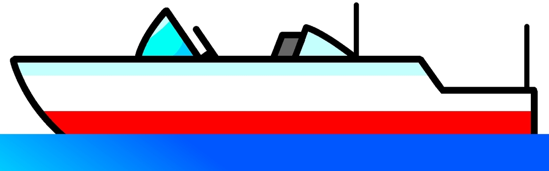 モーターボート 船,船舶,ボート,モーターボート,小型船,海,蛍光色,デフォルメ,背景透過のイラスト素材