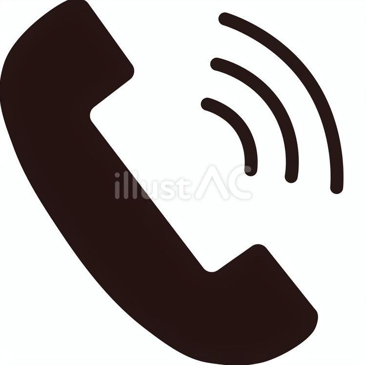 送信中の電話のアイコン 電話,送信,黒のイラスト素材