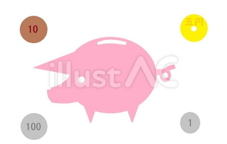 ぶたお金 ぶた,ブタ,pigのイラスト素材