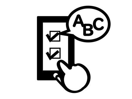 Studying with a smartphone icon, smartphone, icon, silhouette, JPG, PNG and AI