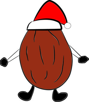 Santa. almond, nuts, almond, christmas, JPG and PNG