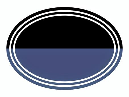 青と黒の楕円分割フレーム背景 楕円,分割,背景,幾何学模様,フレーム,あしらい,飾り枠,コピースペース,装飾,見出しのイラスト素材