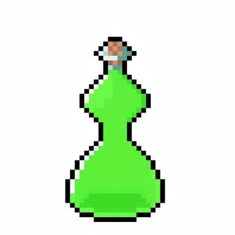 コルクのポーション瓶(緑) コルクのポーション瓶(緑) ポーション,薬,コルク瓶,アイテム,アイコン,ゲーム,素材,瓶,ドット絵,ピクセルアートのイラスト素材