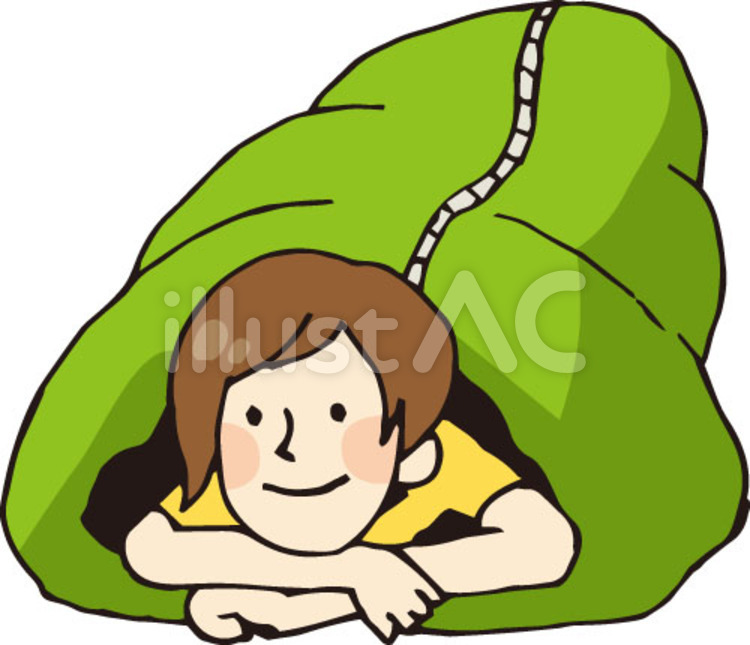 寝袋と人２ 人物,人,男の人のイラスト素材
