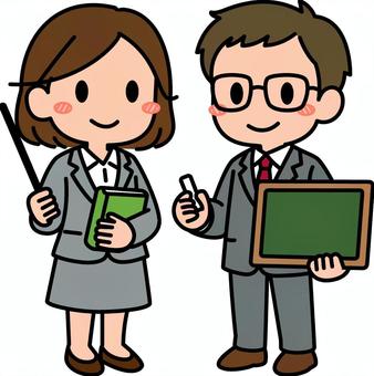 グレーの先生です。 授業,先生,シンプル,教師,学び,勉強,指導,学習,説明,学ぶのイラスト素材