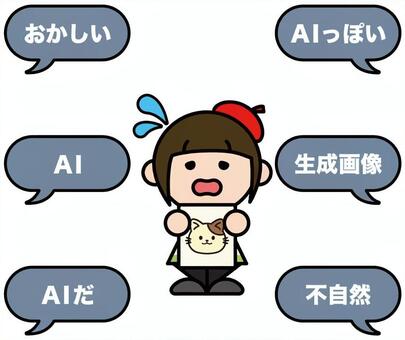 AIイラストに疑われるイラストレーター ai,aiイラスト,イラスト,生成ai,生成画像,生成,イラストレーター,クリエイター,絵師,疑いのイラスト素材