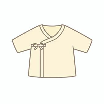 ベビー服 短肌着  服,衣類,赤ちゃん,ベビー,黄色,ベクター,シンプル,肌着,無地,ベビー服のイラスト素材