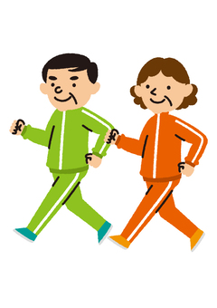 Walking couple, , JPG, PNG and AI