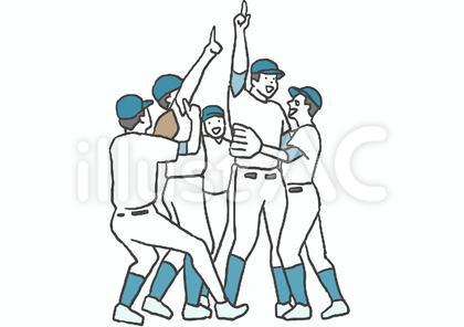 人差し指を掲げる選手たち