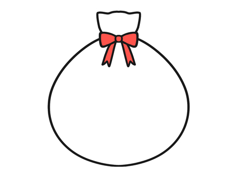 クリスマスのサンタの袋のイラスト クリスマス,袋,リボン,結び目,布のイラスト素材
