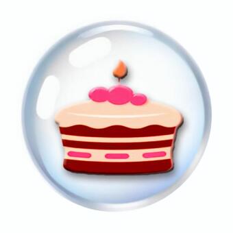 ケーキの球体のアイコ素材画像 球体,ケーキ,アイコン,テクスチャ,シンプル,キュート,ガラス玉,宝石,ビー玉,硝子のイラスト素材