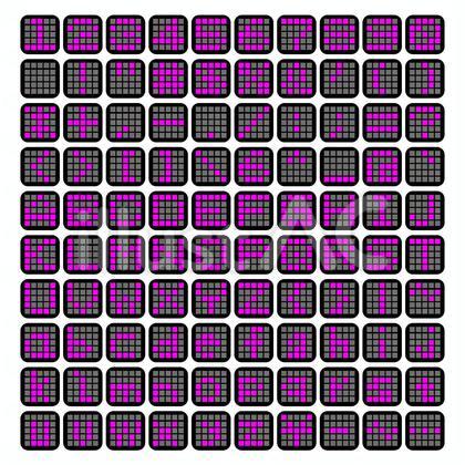 縦5×横5ピクセルのビットマップ文字