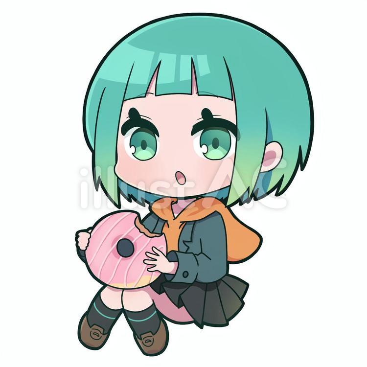 ドーナツを食べる女の子イラスト No 無料イラストなら イラストac