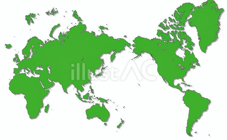 世界地図② 世界地図,地図,シルエットのイラスト素材
