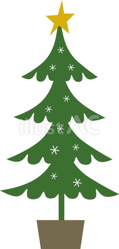 クリスマスツリー 単品イラスト
